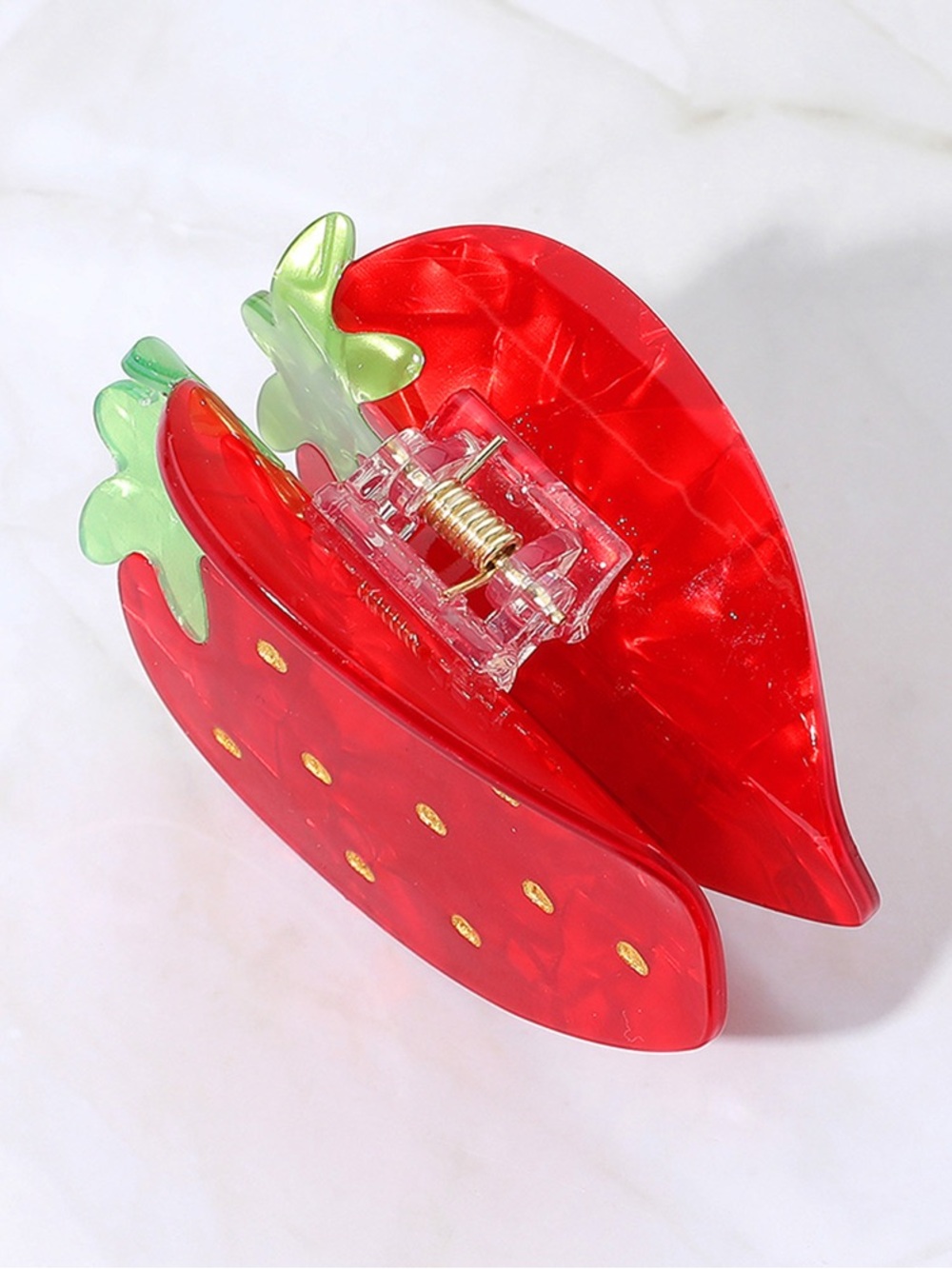 Strawberry Clam Shell Hair Clip - Picture 2 of 3